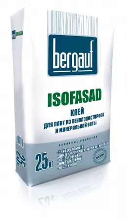 Isofasad - клей для плит из пенополистерола и минеральной ваты для фасадных систем